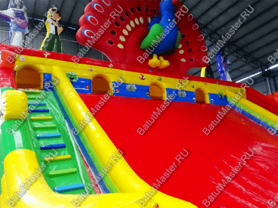 Коммерческий надувной батут "Павлин" 18*12*8,5 м