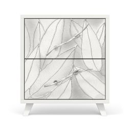 Тумба Арт Сканди с 2-мя ящиками Айс Античное серебро