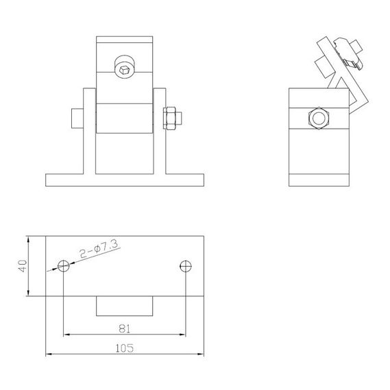 Передняя стойка универсальная, алюминий 6005-Т5, фото №844906543