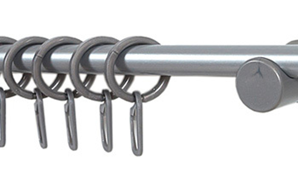 Карниз кафе, сатин с наконечником дерево