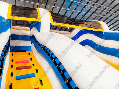 Надувной водный батут с бассейном «Пляжный оазис», 13*6*6 м