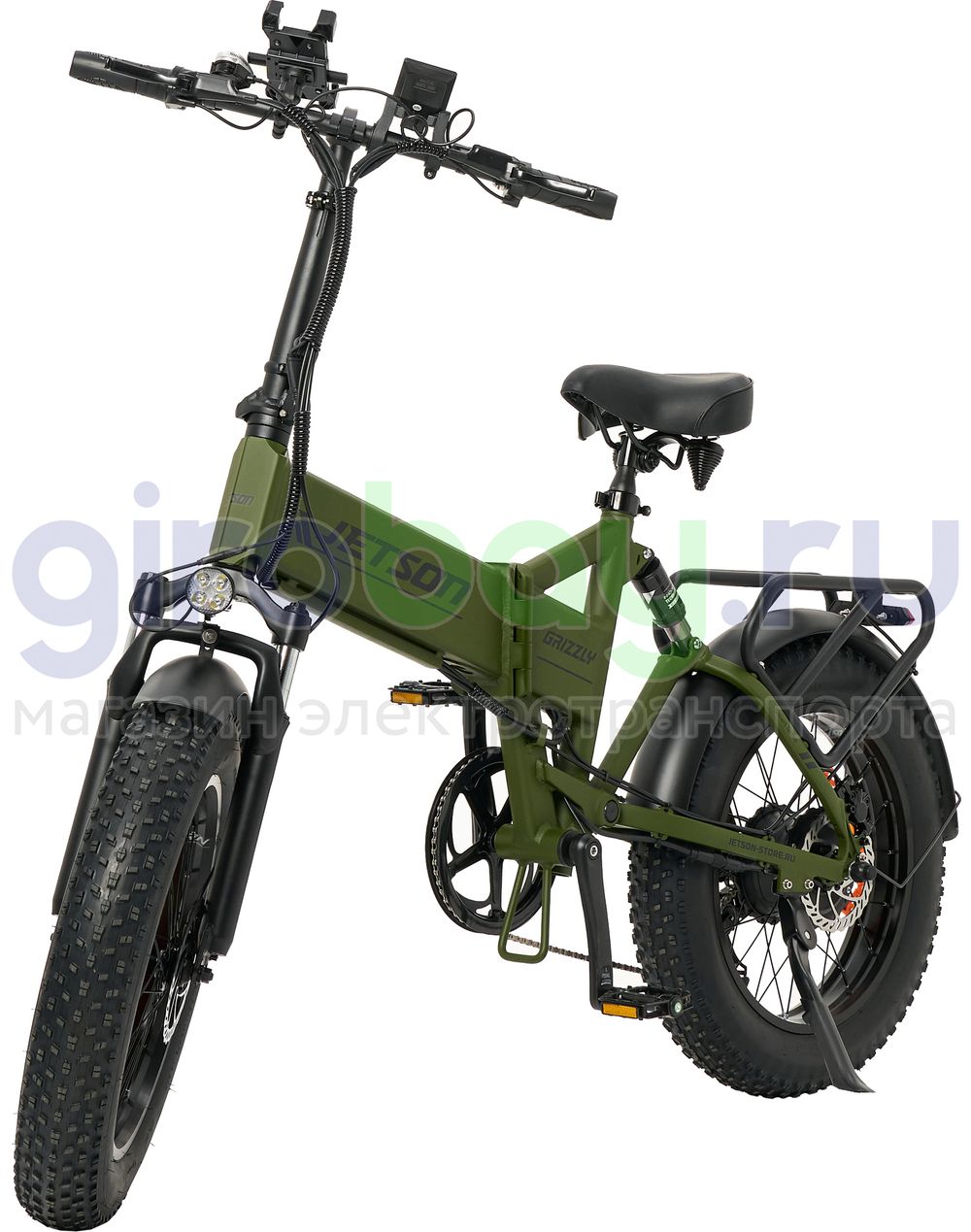 Электровелосипед Jetson GRIZZLY 1200w (48v15ah) - Зелёный фото №5