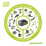 Аккумулятор Greenworks G24B4+, 24V, 4Ач, с двумя USB-C разъемами