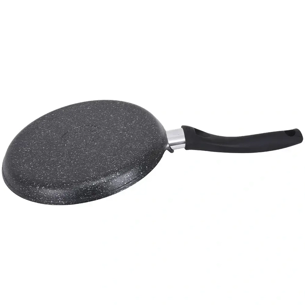 Сковорода блинная 22см с ручкой темный мрамор сбмт222а