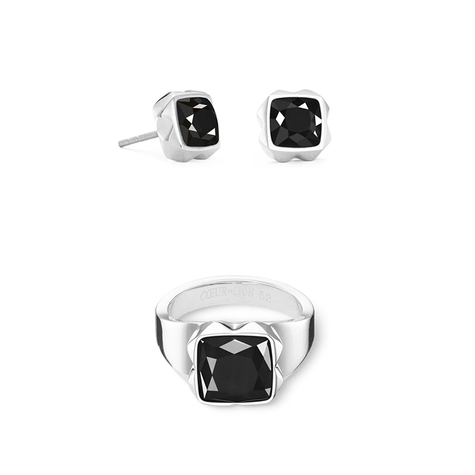 Кольцо Coeur de Lion Black-Silver 1200/40-1317 56