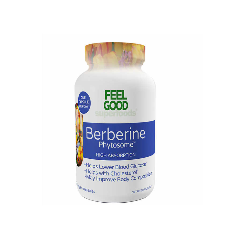 Feel Good Superfoods Фитосомы берберина с высокой усваиваемостью, 120 веганских капсул