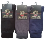 Носки мужские тёплые GRAND LINE (внутренний махровый след), тёмно-серый, р. 29
