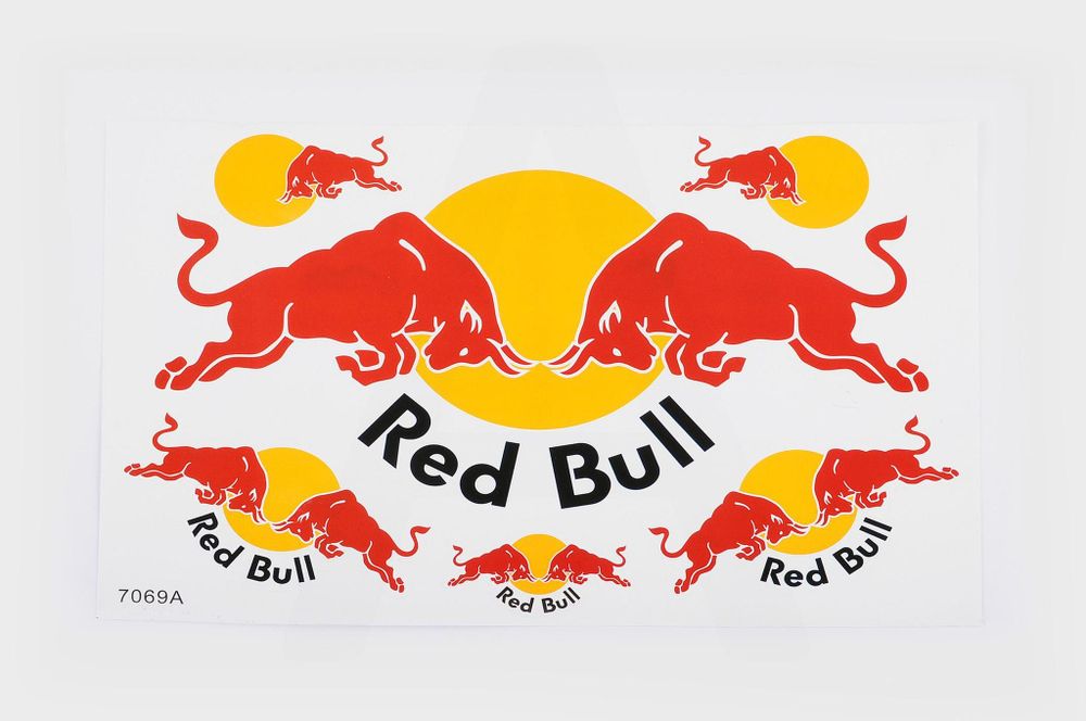 Наклейки (набор) спонсор RED BULL (27х17cм) (#7069A)