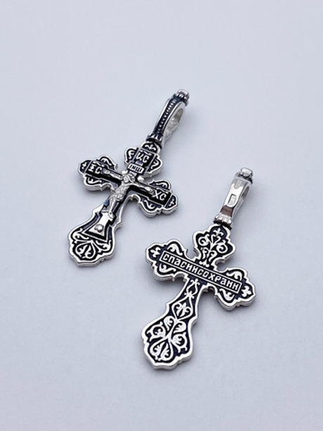 Крест из серебра/Чернение