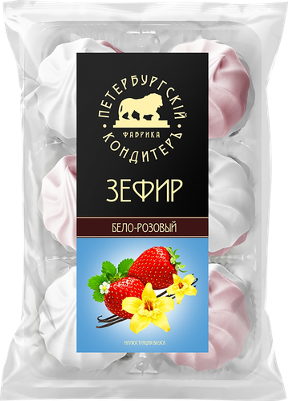 Зефир Бело-розовый 310г Петербургский кондитер