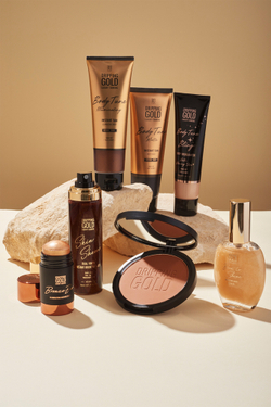 Dripping Gold Luxury Tanning Body Tune Bling - Розовый крем-хайлайтер для лица и тела, 100 ml