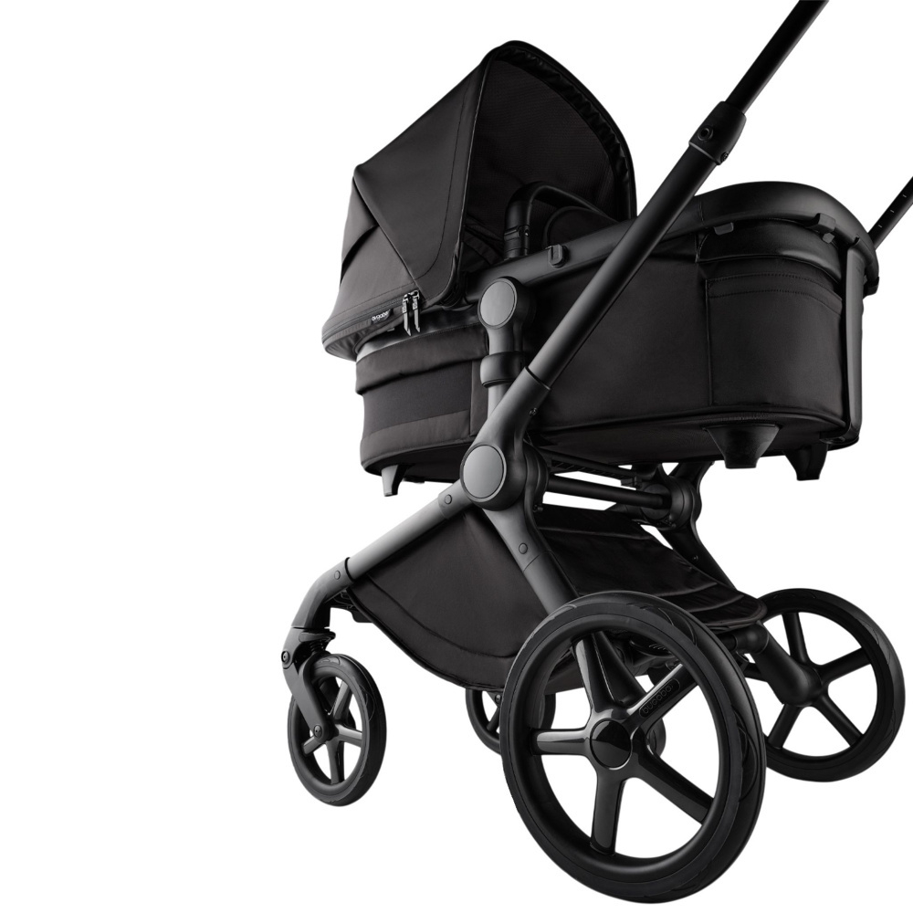 Коляска 3 в 1 Bugaboo Fox noir limited black + Автокресло Cybex Cloud T Sepia Black Plus с адаптерами