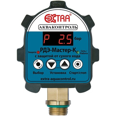 Реле давления EXTRA Акваконтроль воды электронное с изолиров вых/насоса РДЭ-Мастер-К-10-2,2