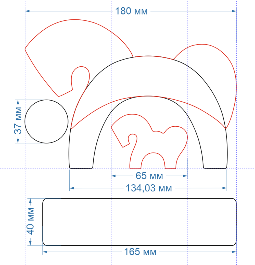 Лошадка 3D на колесах №1