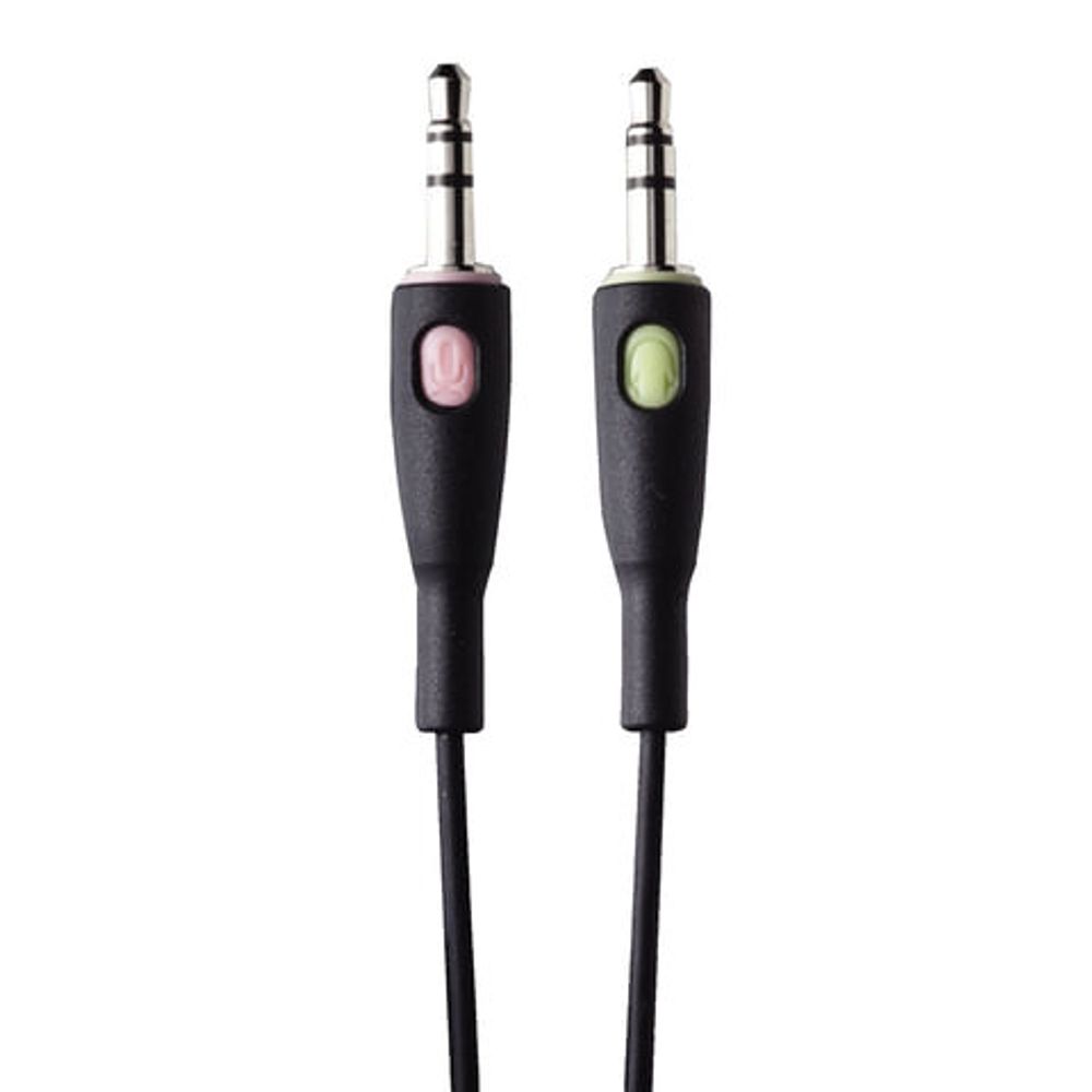 Наушники с микрофоном (гарнитура) LOGITECH H110, проводная, компьютерная, 1,83 м, стерео, 2 x mini jack 3,5 мм, черная, 981-000271