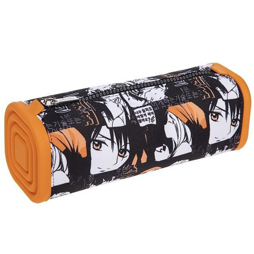 Пенал 200х70х70мм на молнии мягкий "Аниме. Нежные чувства" (Хатбер)