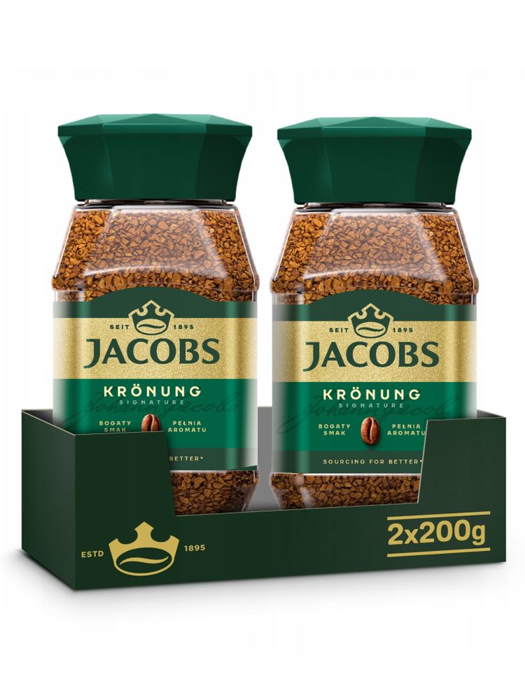 Кофе растворимый Jacobs Kronung Signature 200 г x 2 шт