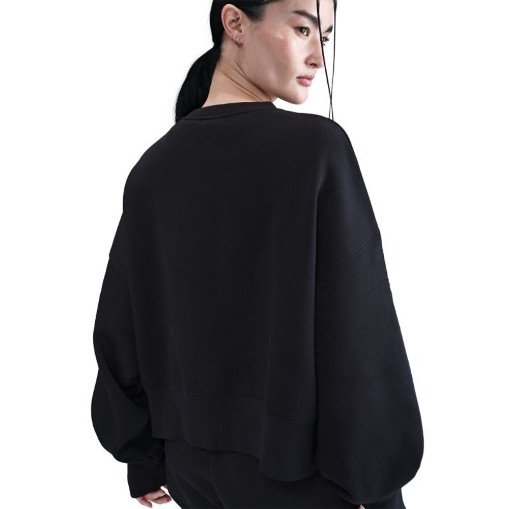 Женская Кофта теннисная Nike Court Heritage Phoenix Fleece Over Oversized Crew Neck - black/anthracite