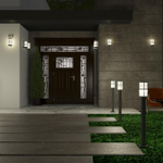 370776 STREET NT21 358  Светильник ландшафтный IP54 E27 18W 220-240V ZEBRA