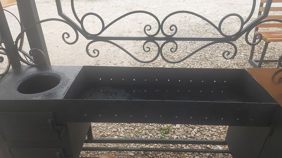 Мангал Беседка ковка (мангал + 2 скамейки)