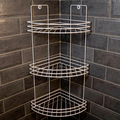 Полка угловая 3-х ярусная 21*21*49см белая, ПУ-3Б