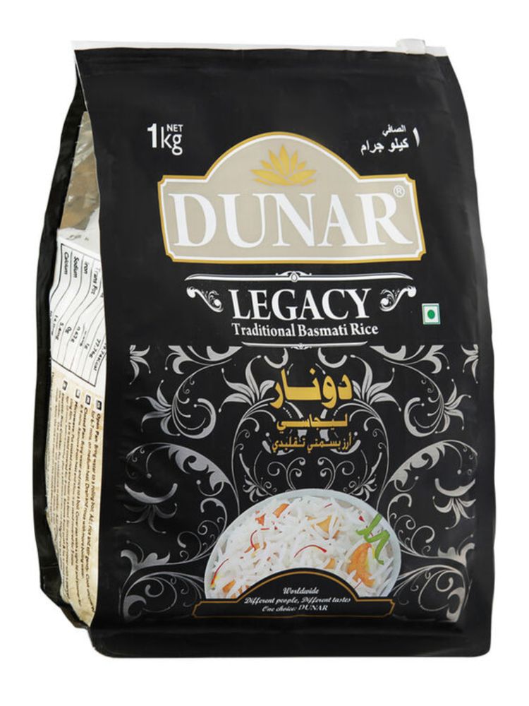 Рис Dunar Basmati Legacy длиннозерный шлифованный 1 кг