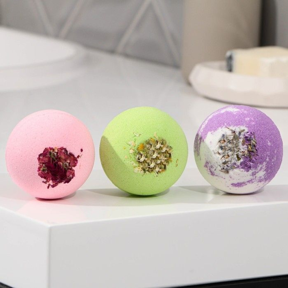Набор из 3 бомбочек для ванны «Кофешейк»