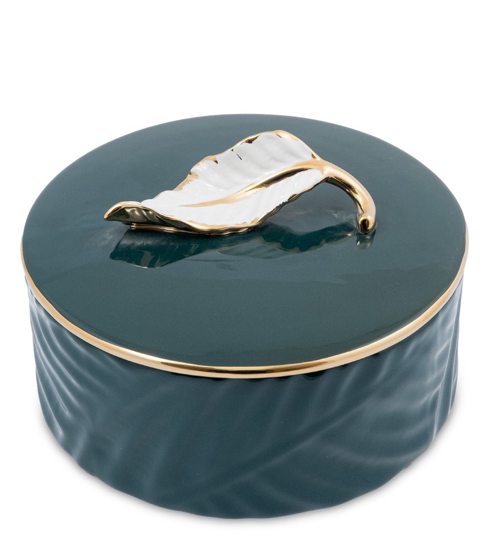 OS-181/2 Декоративная ваза с крышкой Коллекция «Листья»