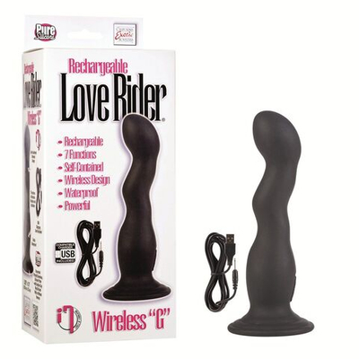 Черный силиконовый вибродилдо на присоске Wireless G - 16 см. (Цвет: черный)