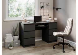 Письменный стол Мадера СМП2.6 ЛДСП 135х50х77 графит новый