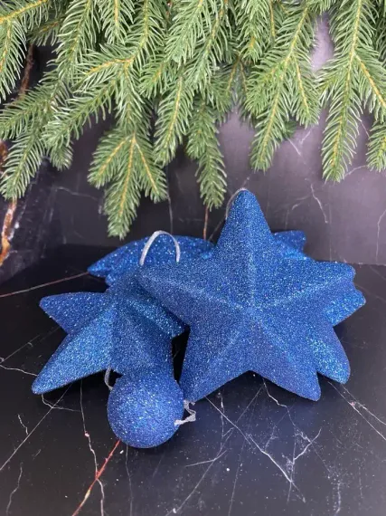 Гирлянда Звездопад 104 см., диаметр 13 см., синяя, пенопласт, Christmas DeLuxe (89427)