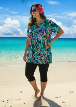 Купальный топ 17250 цветы