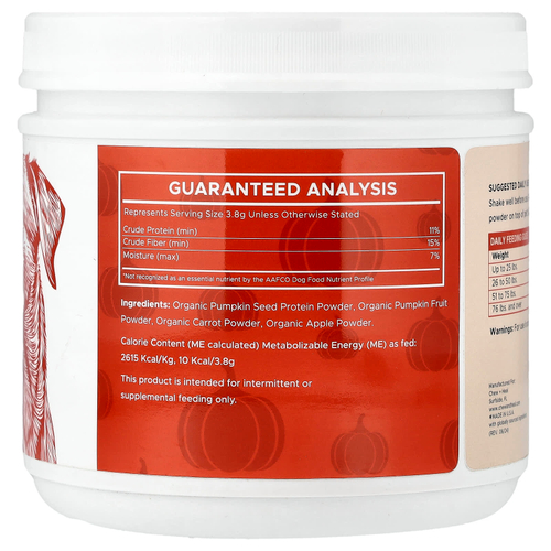 Chew + Heal, органическое средство для защиты пищеварительной системы, с тыквой, для собак, 454 г (16 унций)