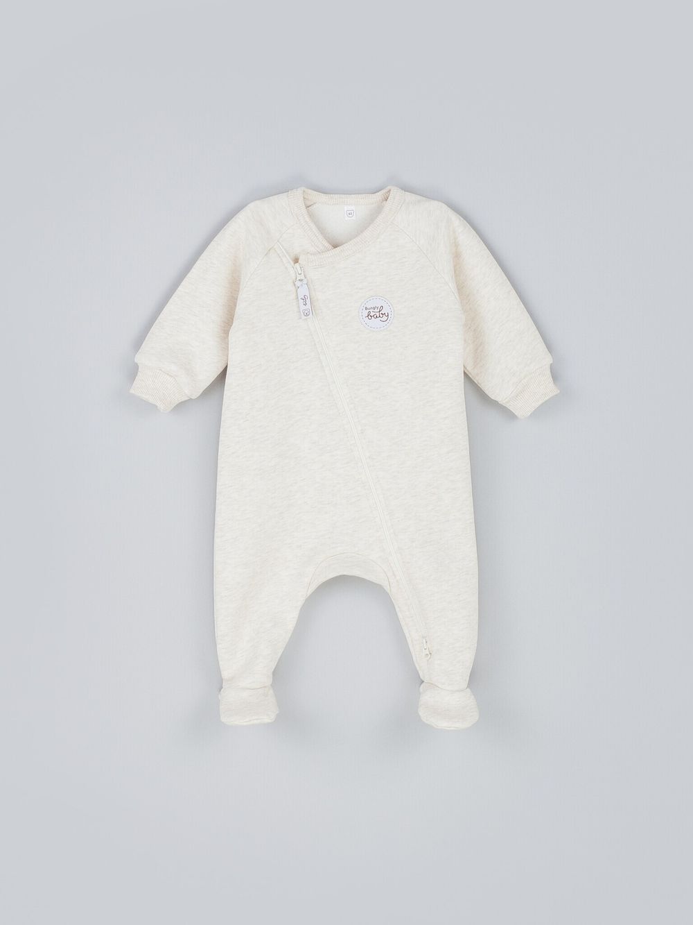 Комбинезон-косуха с закрытой ножкой "Ванильный пудинг" утепленный 0+