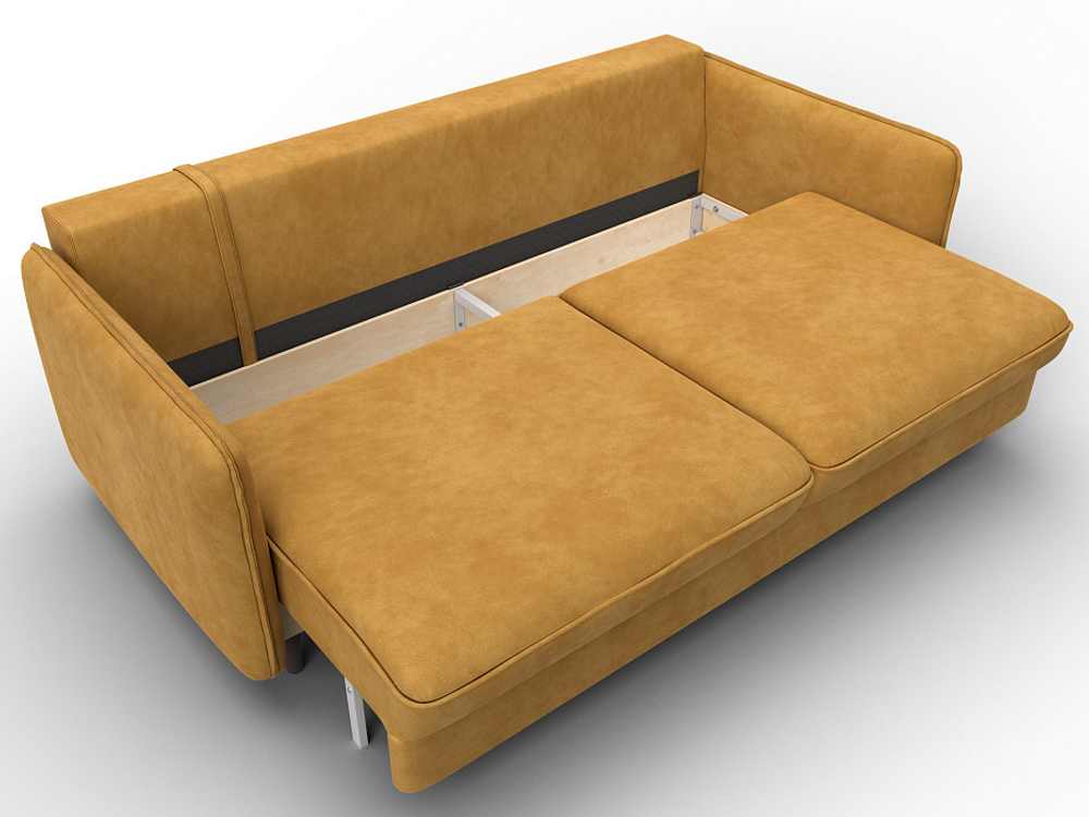 Диван прямой Лига-064 НПБ ВЕЛЮР BRUT 10 желтый