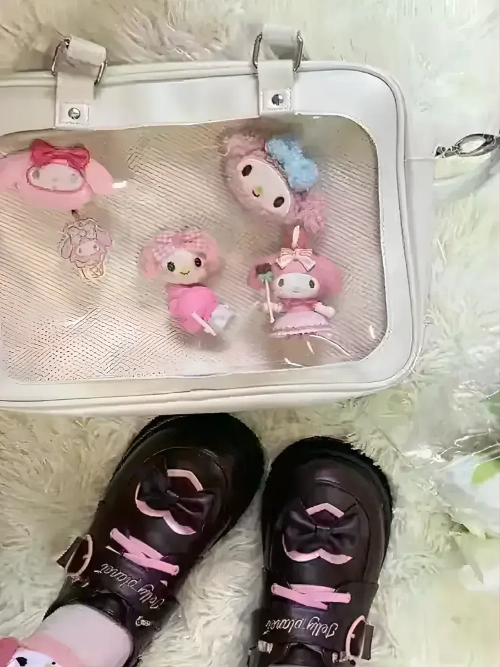 Сумка через плечо с прозрачным окошком