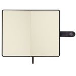 Скетчбук, слоновая кость 140 г/м2 130х210 мм, 80 л., КОЖЗАМ, застежка, BRAUBERG ART CLASSIC, черный, 116460