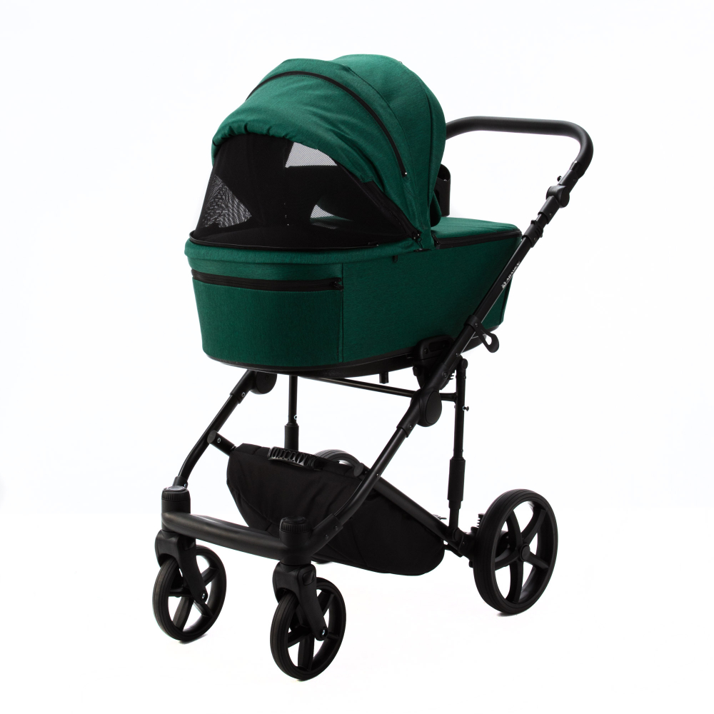 Детская универсальная коляска Adamex ZICO NEW TIP ZN-TK52 2в1 (Зеленая ткань)
