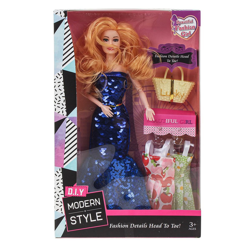 Кукла тип модель, с аксесс. коробка 01356