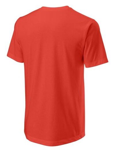Мужская теннисная футболка Wilson Racket Duo Tech Tee M - fiesta