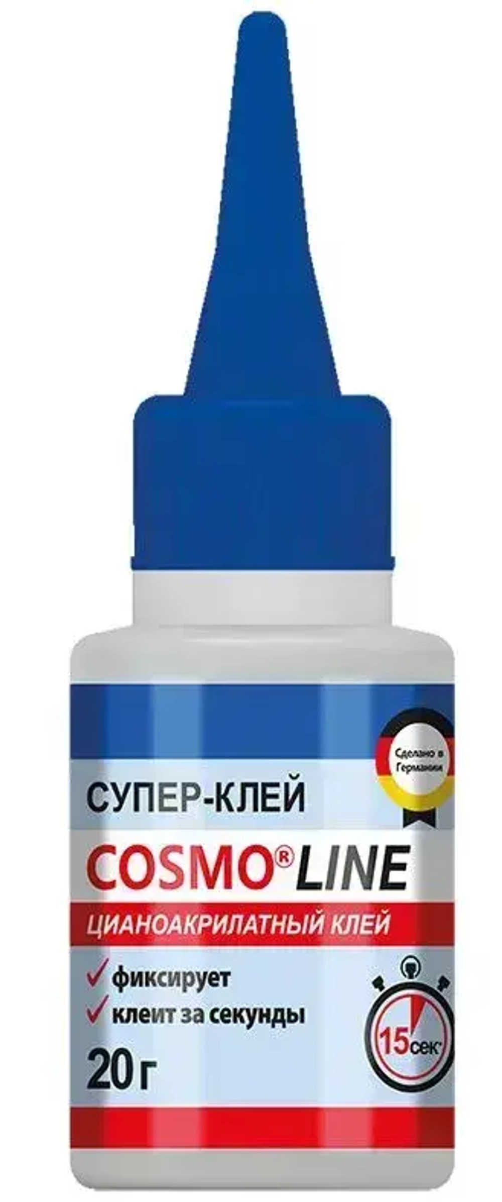 COSMO LINE (CA-500.390) Клей секундный, флакончик 20гр