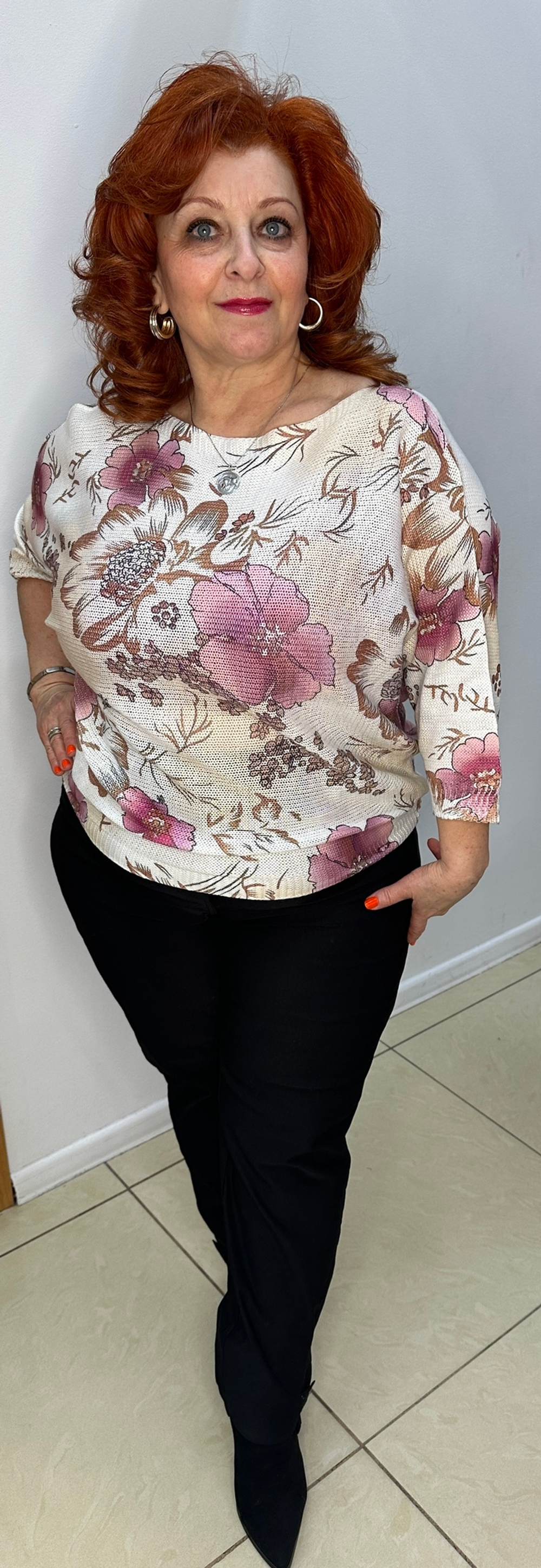 Итальянский трикотажный джемпер-блузон "ириска"