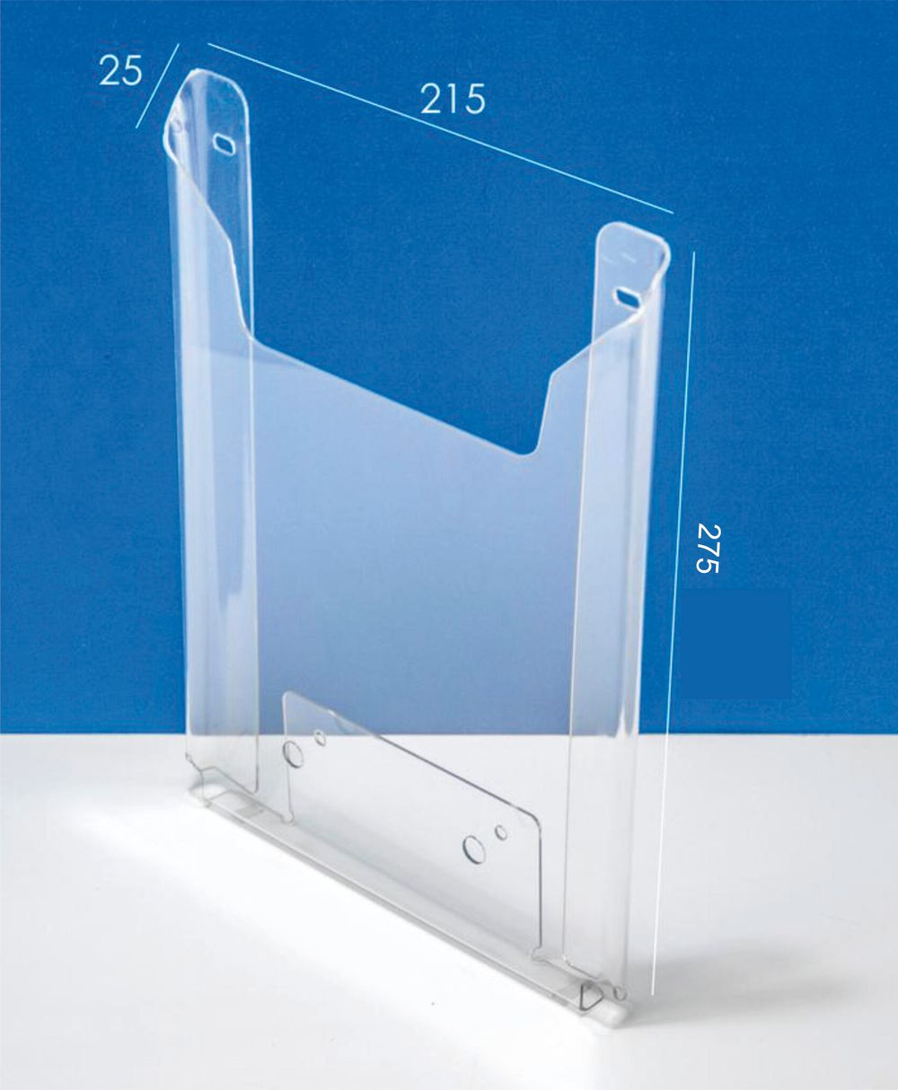 Карман буклетница А4 (акрил, на саморезы) верт 25мм