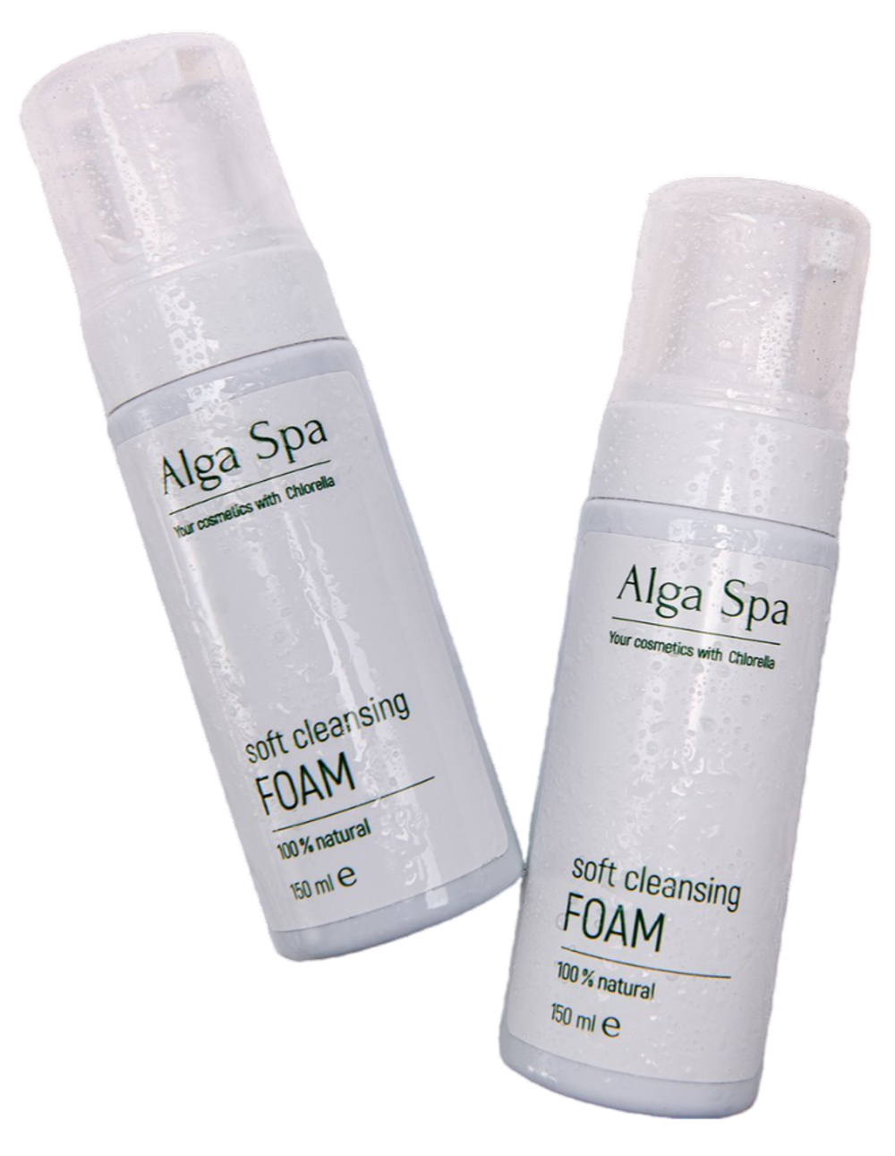 Мягкая пенка для умывания Soft cleansing foam на основе живой суспензии микроводоросли Chlorella, ТМ ALGA SPA