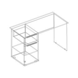 Стол письменный левый МС "Стил"