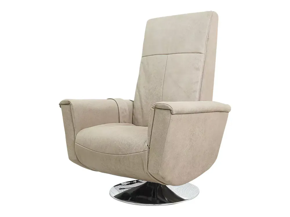 Массажное кресло реклайнер с подъемом FUJIMO ORLANDO F3004 VEF Mouse,  Ivory, Smokie