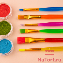 Кисти кондитерские цветные (набор 6 шт)