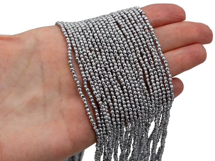 Нить бусин из гематита 2,4мм, огранка