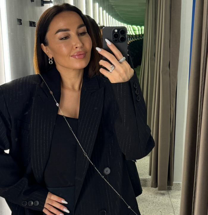 Бодичейн без камней в цвете серебро