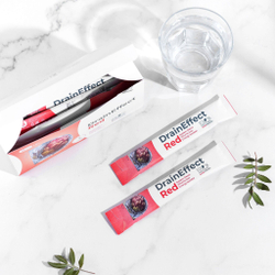 Дренирующий напиток Драйнэффект DrainEffect Red, со свежим вкусом лесных ягод и легким ароматом гибискуса, 20 стиков